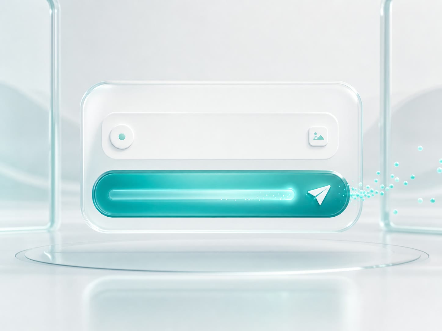 A message button displaying an honest sending progress state
