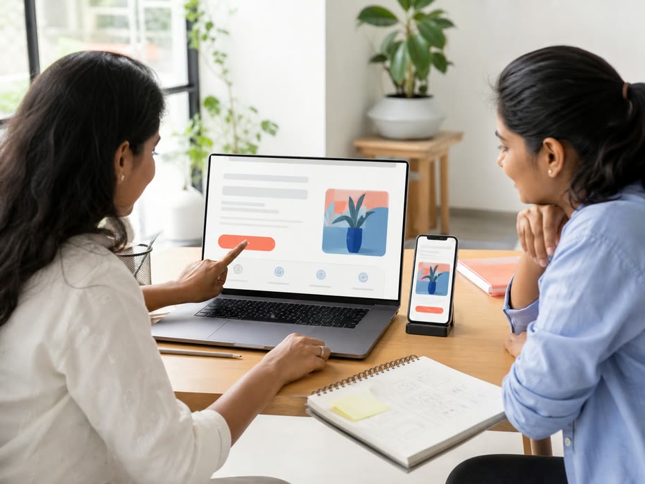 One clear action per screen, so visitors know what to do next