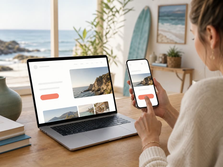 One clear action per screen, so visitors know what to do next